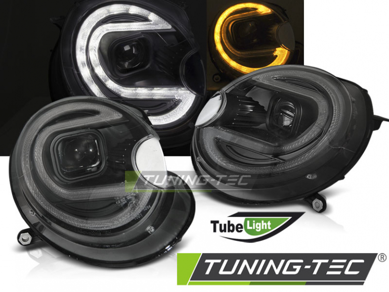 LED Tagfahrlicht Design Scheinwerfer für Mini Cooper 06-14 schwarz mit LED Blinker
